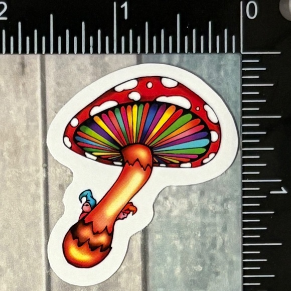 🌀10/$10🌀 Psychedelic Mushroom Reusable Waterproof Sticker Decal - Picture 1 of 1